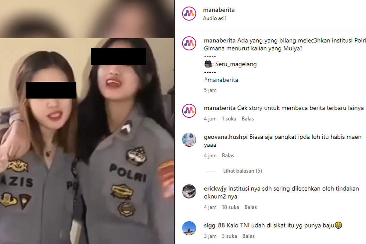 Viral, Video 2 Wanita Joget “Ajojing” Kenakan Pakaian Dinas Polri dan Celana Pendek, Polisi: Motif Hanya Iseng
